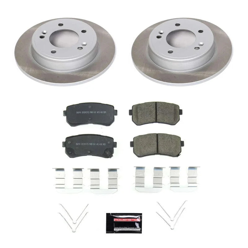 Power Stop Rear Semi-Coated Rotor Kit fits Hyundai Kona / 2018-2023 Hyundai Kona SE / 2020-2021 Hyundai Kona SEL Plus / 20...