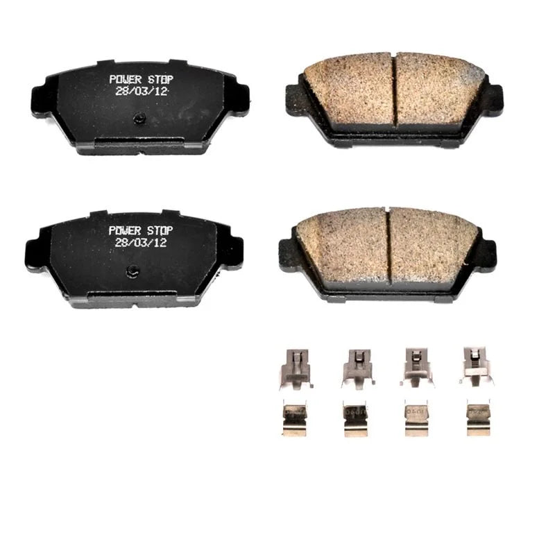 Power Stop Rear Z17 Ceramic Brake Pads w/Hardware fits 1990-1994 Eagle Talon / 1990-1994 Eagle Talon TSI / 1990-1994 Mitsu...