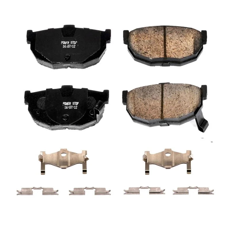 Power Stop Rear Z17 Ceramic Brake Pads w/Hardware fits 1994-2000 Hyundai Elantra Gls / 1999 Hyundai Elantra GL / 2001-2006...