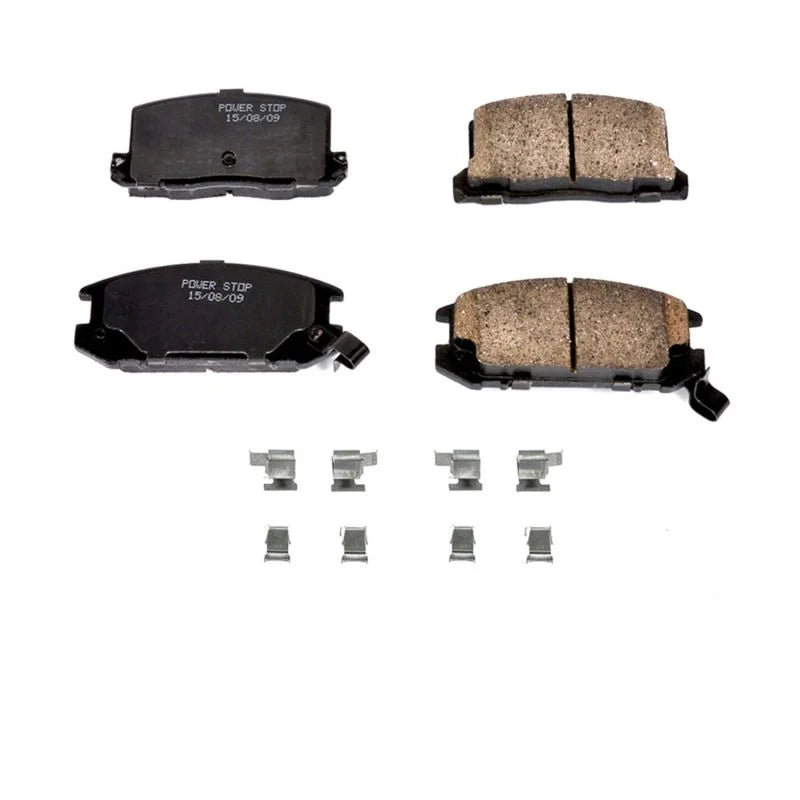 Power Stop Rear Z17 Evolution Ceramic Brake Pads w/Hardware fits 1985-1989 Toyota MR2 GT / 1988-1989 Toyota MR2 Super Charged