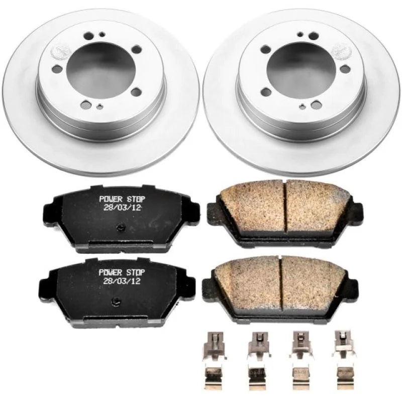 Power Stop Rear Z17 Evolution Geomet Coated Brake Kit fits 1990-1992 Eagle Talon / 1993-1994 Eagle Talon Dl / 1990-1994 Ea...
