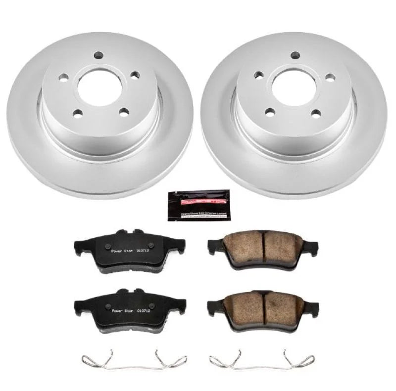 Power Stop Rear Z17 Evolution Geomet Coated Brake Kit fits 2012-2018 Ford Focus - Main Product View