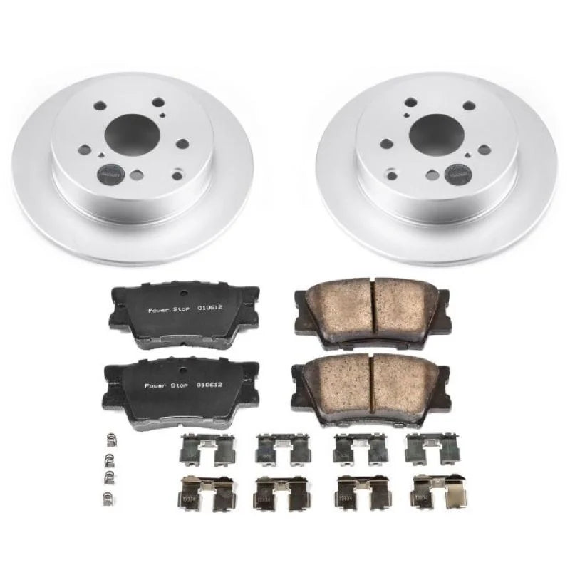 Power Stop Rear Z17 Evolution Geomet Coated Brake Kit fits Pontiac Vibe / 2009-2010 Pontiac Vibe AWD / 2009-2013 Toyota Ma...
