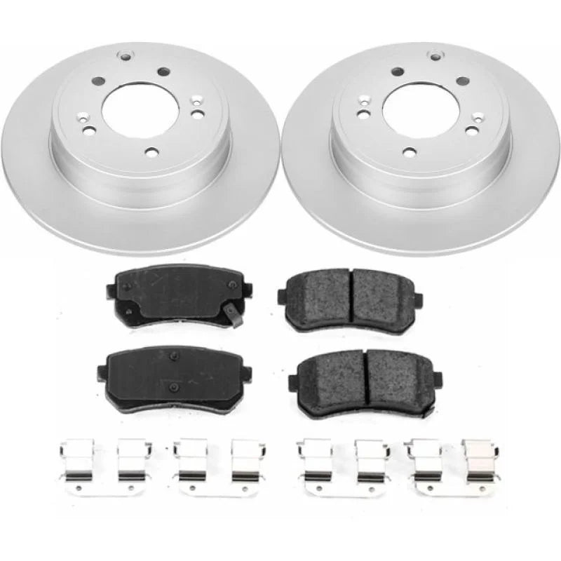 Power Stop Rear Z17 Geomet Coated Brake Kit fits 2016-2018 Hyundai Sonata / 2016-2019 Hyundai Sonata Hybrid / 2018 2019 Hy...