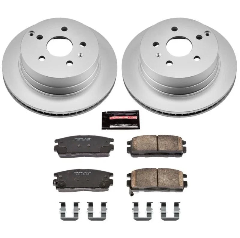 Power Stop Rear Z17 Geomet Coated Brake Kit fits 2017 Chevrolet Equinox / 2015-2017 Chevrolet Equinox L / 2010-2017 Chevro...