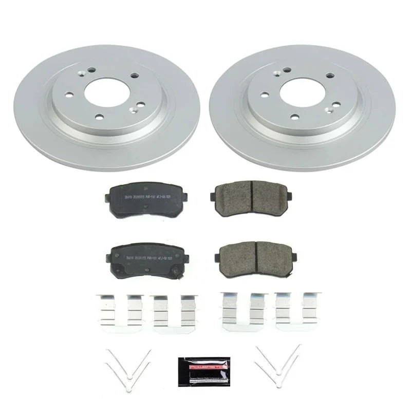 Power Stop Rear Z17 Geomet Coated Brake Kit fits 2018-2023 Hyundai Kona / 2022 2023 Hyundai Kona N / 2021-2023 Kia Seltos