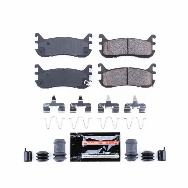 Power Stop Rear Z23 Brake Pads w/Hardware fits 1997-2000 Ford Escort / 1998-2003 Ford Escort ZX2 / 1994-1997 1999-2003 Maz...