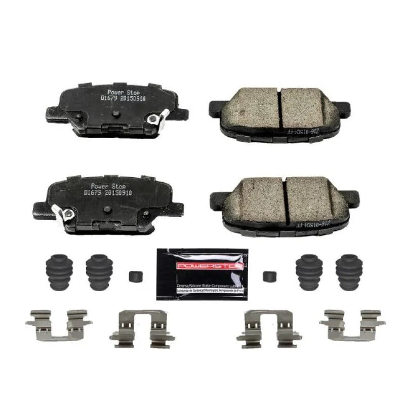 Power Stop Rear Z23 Brake Pads w/Hardware fits 2014-2016 Mazda 3 i / 2014 2015 Mazda 6 Grand / 2014-2018 Mitsubishi Outlan...