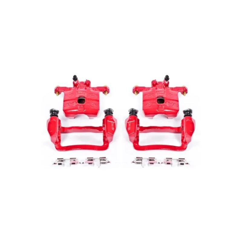 Power Stop Red Calipers w/Brackets Pair Rear fits 2005 2006 Saab 9-2x / 1998-2008 Subaru Forester / 2006 2007 Subaru Impre...