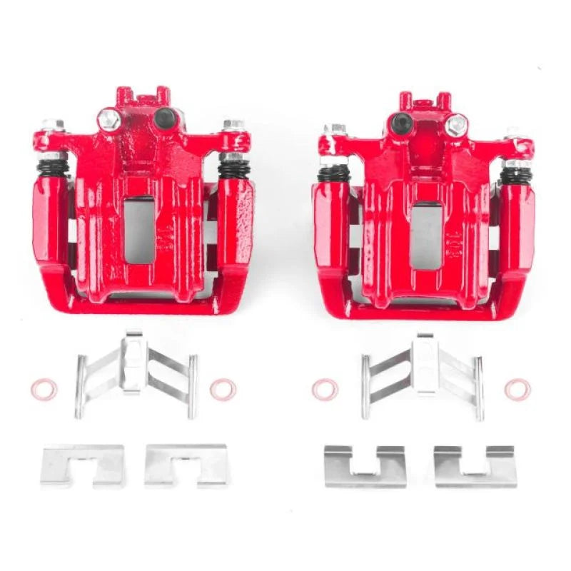 Power Stop Red Calipers w/Brackets - Pair Rear fits Honda CR-V / 2005-2006 Honda CR-V EX - Main Product View