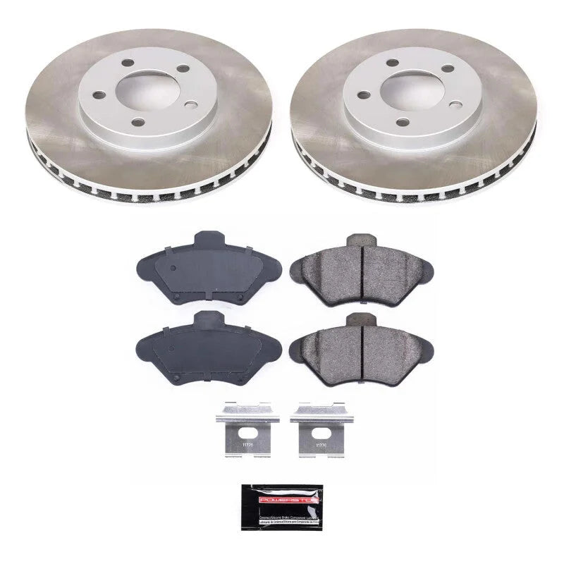 Power Stop Semi-Coated Front Rotor Kit fits 1993-1997 Ford Thunderbird LX / 1993-1995 Ford Thunderbird Super COUPE / 1993-...