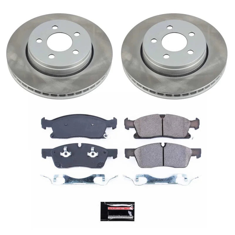 Power Stop Semi-Coated Front Rotor Kit fits 2011-2020 Dodge DURANGO Citadel / 2011-2013 Dodge DURANGO CREW / 2011 Dodge DU...