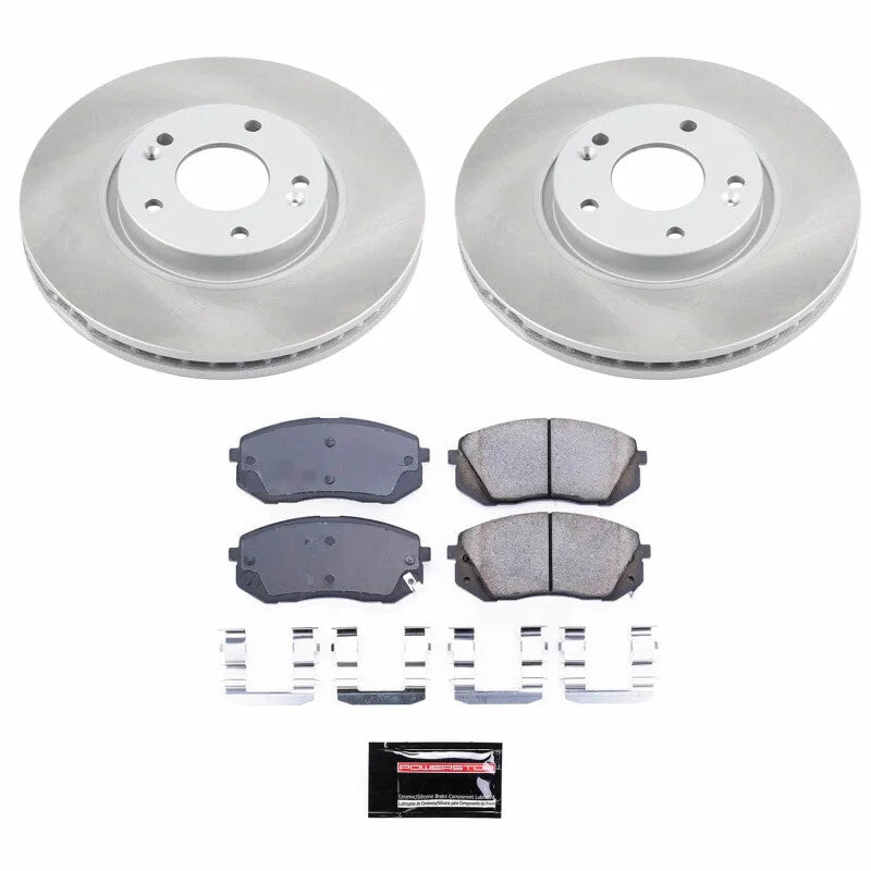 Power Stop Semi-Coated Front Rotor Kit fits 2012-2013 Hyundai Tucson GL / 2010-2015 Hyundai Tucson Gls / 2014-2015 Hyundai...