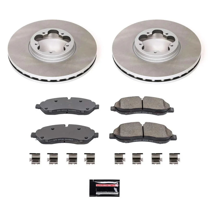 Power Stop Semi-Coated Front Rotor Kit fits 2015-2019 Ford Transit-150 / 2015-2019 Ford Transit-250 / 2015-2019 Ford Trans...