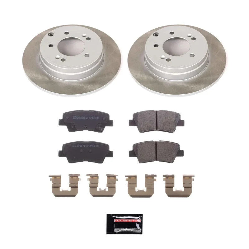 Power Stop Semi-Coated Rear Rotor Kit fits 2012-2017 Hyundai Azera / 2014-2017 Hyundai Azera LIMITED / 2011-2014 Hyundai S...