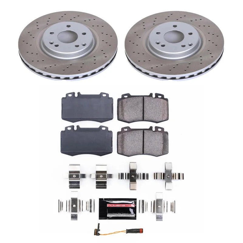 Power Stop Semi-Coated Rotor Kit Front fits 2004 Mercedes-Benz C230 / 2003-2005 Mercedes-Benz C320 / 2005-2006 Mercedes-Be...