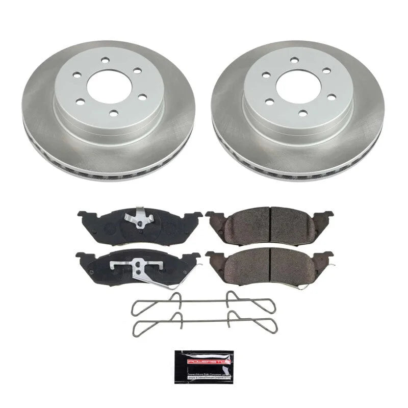 Power Stop Semi-Coated Rotor Kit Front fits Dodge Dakota / 1997-1998 Dodge Dakota / 1998 Dodge Dakota R/T