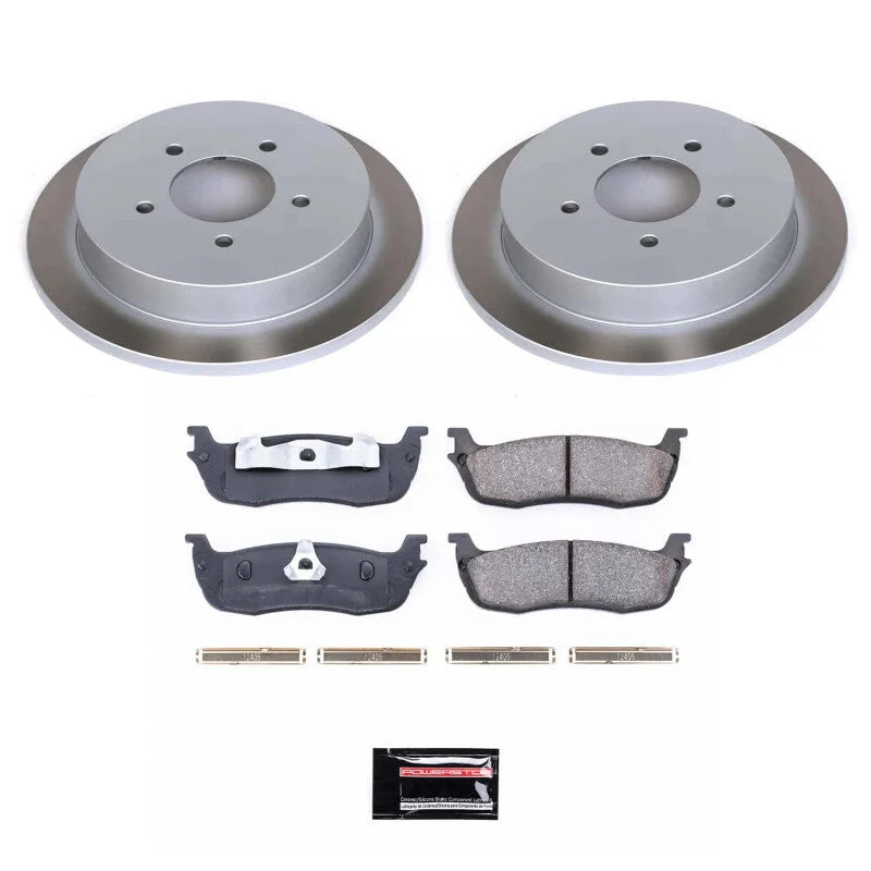 Power Stop Semi-Coated Rotor Kit Rear fits 1997-2000 Ford Expedition Eddie Bauer / 1999-2000 Ford F-150 / 2000 Ford F-150 ...