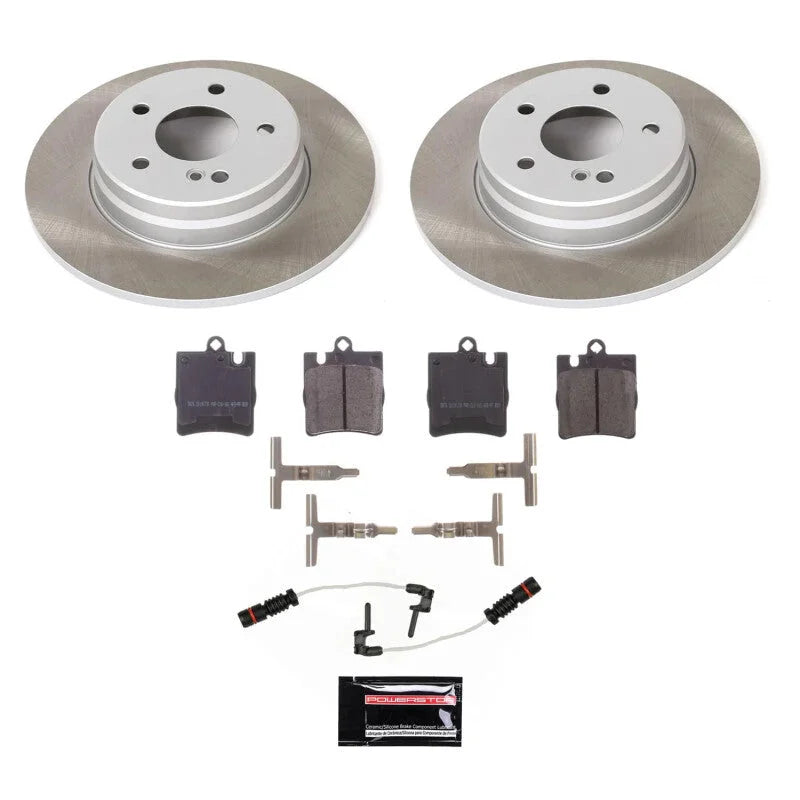 Power Stop Semi-Coated Rotor Kit Rear fits 2000-2002 Mercedes-Benz CLK320 / 1998-1999 Mercedes-Benz E300 / 1996-2002 Merce...