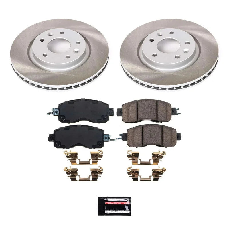 Power Stop Semi-Coated Rotor Kit fits 2014-2017 Nissan Leaf S