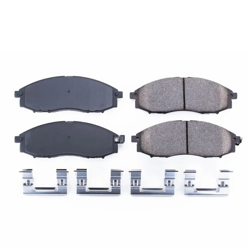 Power Stop Z17 Evolution Ceramic Front Brake Pads w/Hardware fits 2000-2004 Nissan Frontier / Xterra - Main Product View