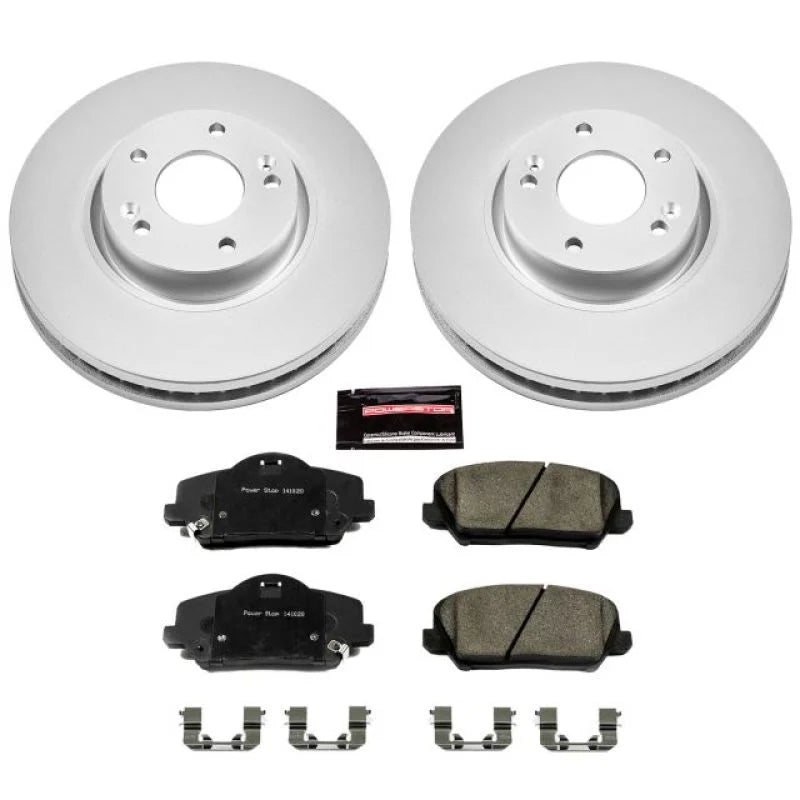 Power Stop Z17 Evolution Geomet Coated Brake Kit fits 2014-2016 Kia Forte Koup SX / 2014-2017 Kia FORTE5 SX - Main Product...