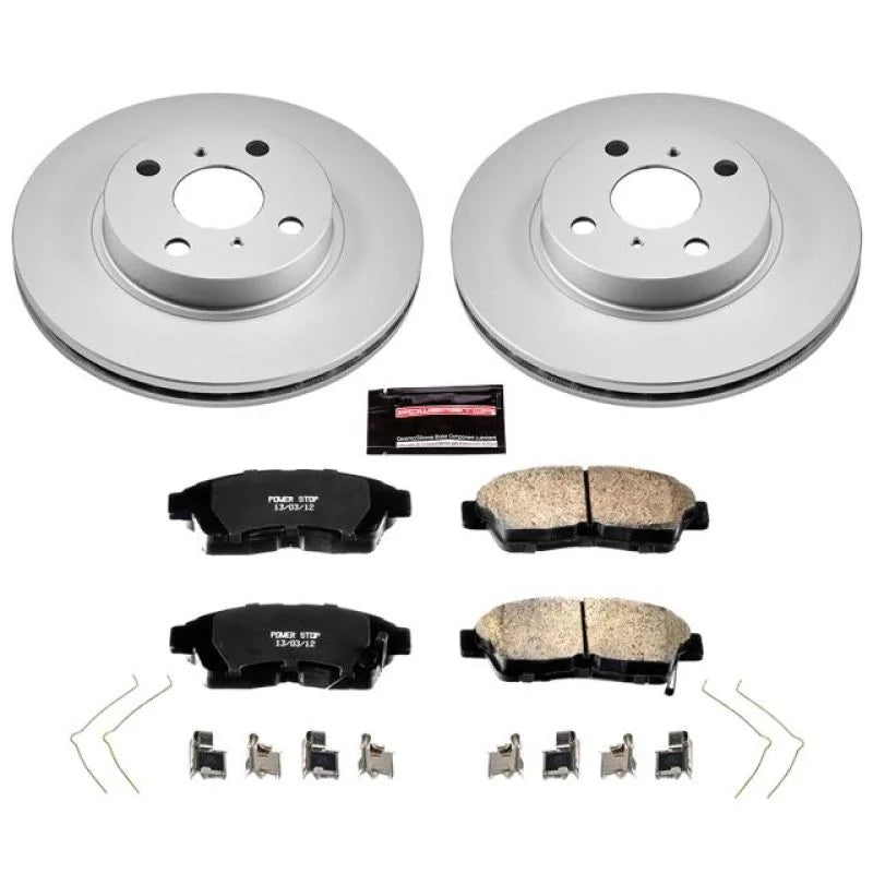 Power Stop Z17 Evolution Geomet Coated Front Brake Kit fits 1993-1997 Geo Prizm / 1993-1997 Toyota Corolla / 1997 Toyota C...
