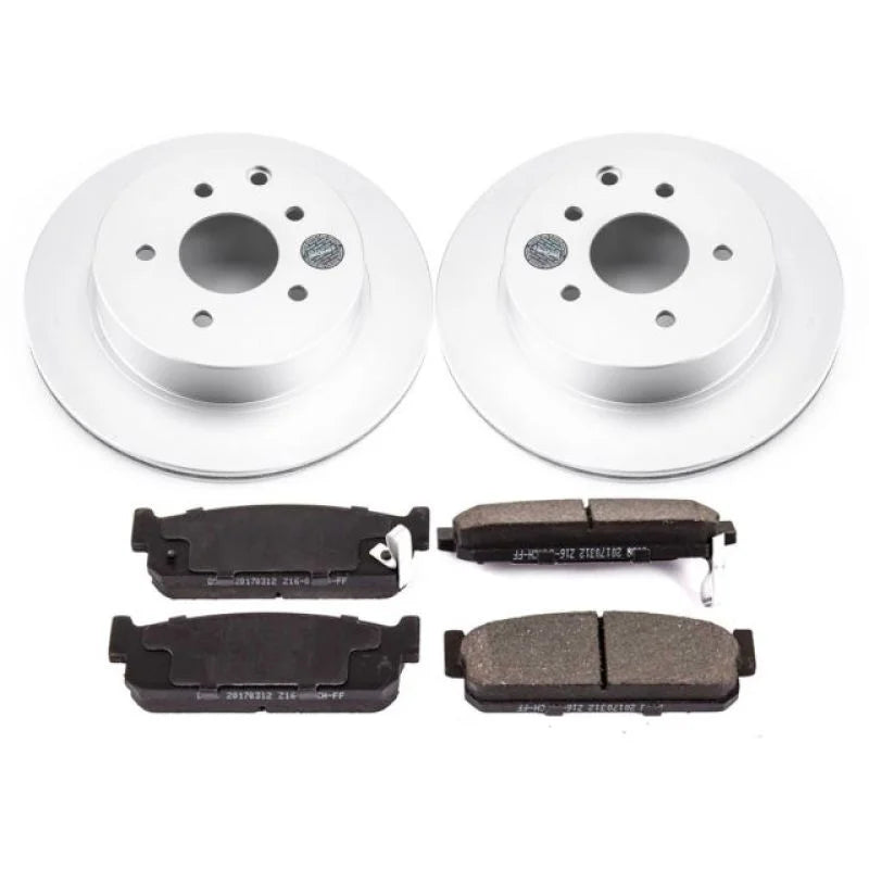 Power Stop Z17 Evolution Geomet Coated Rear Brake Kit fits 1993-1997 Infiniti J30 / 1997-2001 Infiniti Q45 / 2000 Infiniti...