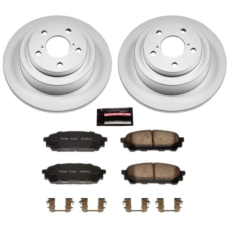 Power Stop Z17 Geomet Coated Brake Kit Rear fits 2005 2006 Saab 9-2x / 2004-2008 Subaru Forester / 2006 2007 Subaru Imprez...