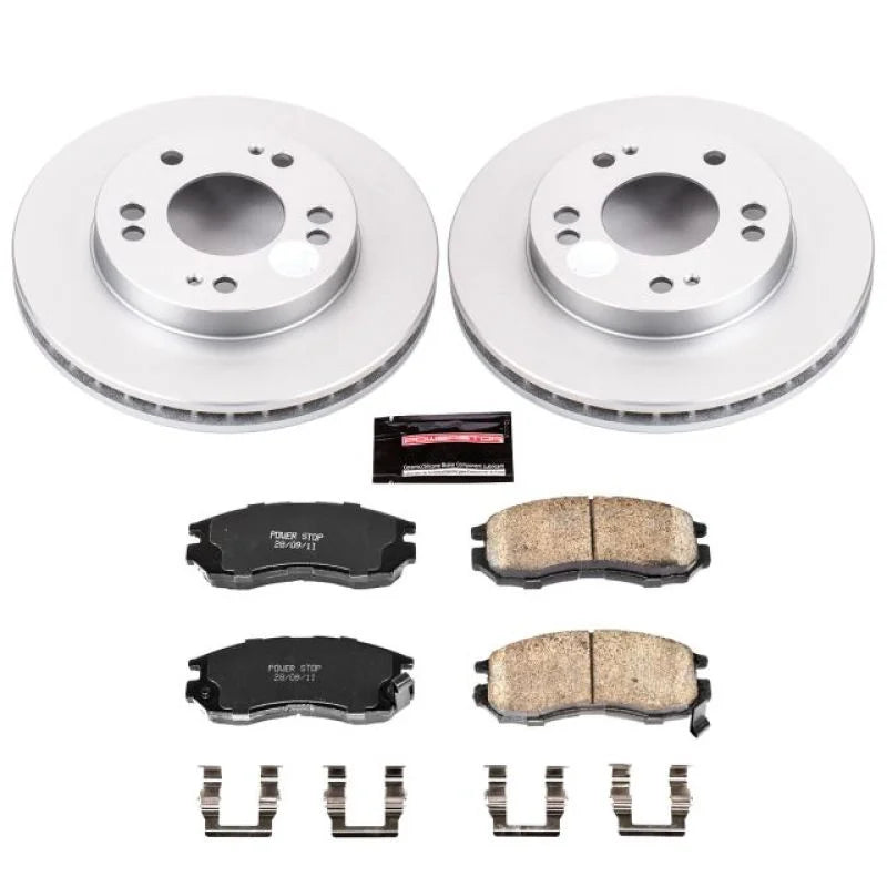 Power Stop Z17 Geomet Coated Front Brake Kit fits 2004 2005 Chrysler Sebring / 1995-2003 Chrysler Sebring LX / 1995-2000 C...