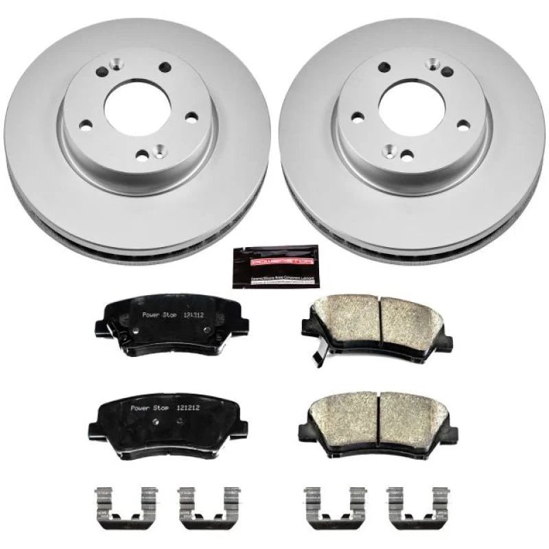 Power Stop Z17 Geomet Coated Front Brake Kit fits 2016 Hyundai Elantra / 2011-2013 Hyundai Elantra Gls / 2011-2016 Hyundai...