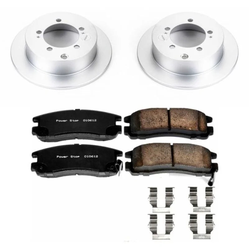 Power Stop Z17 Geomet Coated Rear Brake Kit fits 2004 2005 Chrysler Sebring / 1995-2003 Chrysler Sebring LX / 1995-2000 Do...