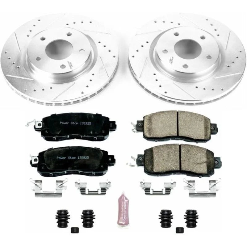 Power Stop Z23 Evolution Sport Brake Kit fits 2014-2017 Nissan Leaf S - Main Product View