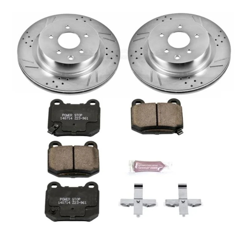 Power Stop Z23 Rear Brake Kit fits 2003 2004 Infiniti G35 / 2003-2008 Nissan 350Z / 2005 Nissan 350Z 35TH - Main Product View