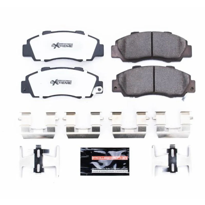 Power Stop Z26 Extreme Street Brake Pads w/Hardware Front fits 1997-1999 Acura CL / 1997 1998 Acura Integra Type / 1991-19...