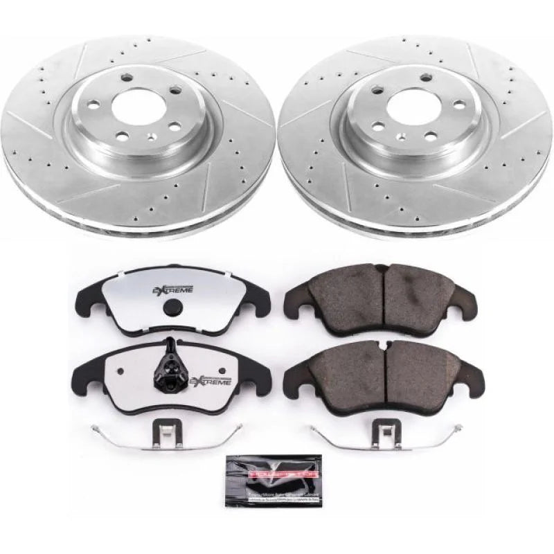 Power Stop Z26 Street Warrior Brake Kit fits 2012-2018 Audi A6 / 2012-2018 Audi A6 Quattro / 2012-2015 Audi A7 Quattro / 2...