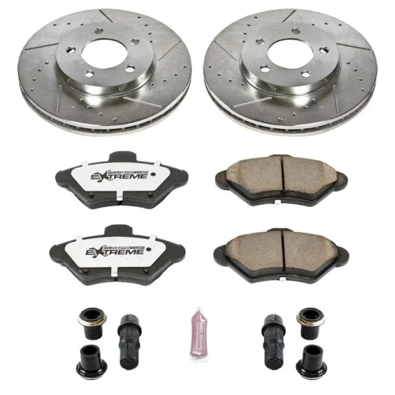 Power Stop Z26 Street Warrior Front Brake Kit fits 1993-1997 Ford Thunderbird / 1993-1997 Ford Thunderbird LX / 1993-1995 ...