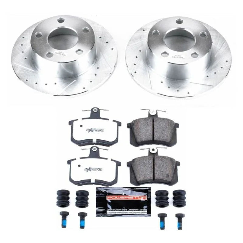 Power Stop Z26 Street Warrior Rear Brake Kit fits 1995-1998 Audi A6 / 1995-1998 Audi A6 Quattro - Main Product View
