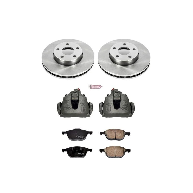 PowerStop Autospecialty Brake Kit w/Calipers Front fits 2013-2018 Ford C-Max / Focus