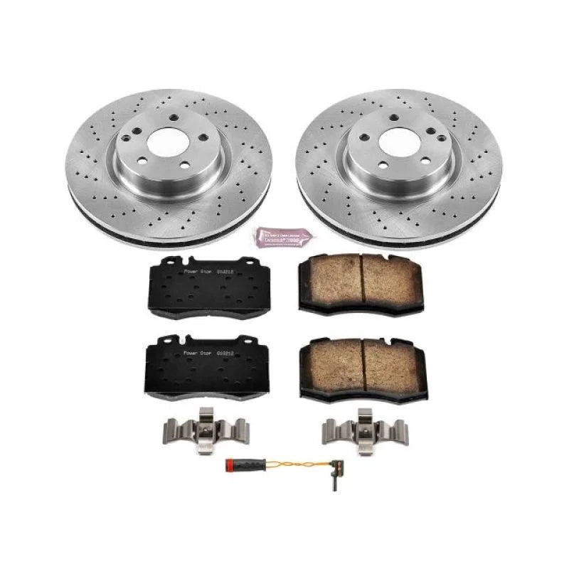 PowerStop Autospecialty Front Brake Kit fits 2007-2009 Mercedes-Benz E550 / 2007-2012 Mercedes-Benz SL550 - Main Product View