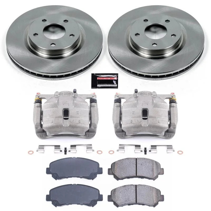 PowerStop Autospecialty Front Brake Kit w/Calipers fits 2008-2015 Nissan Rogue / Rogue Select