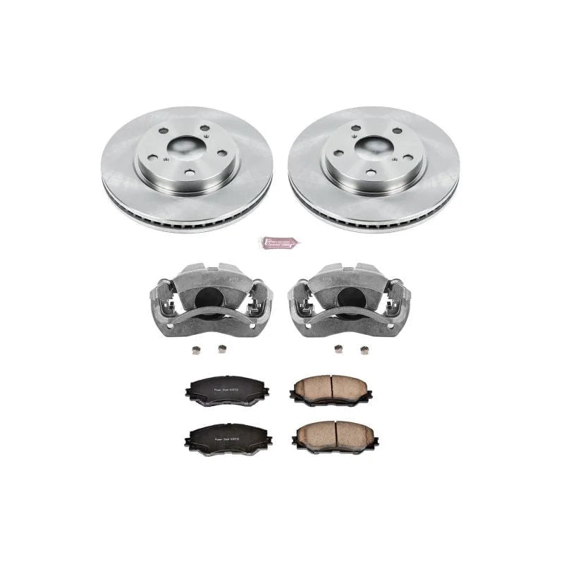 PowerStop Autospecialty Front Brake Kit w/Calipers fits 2010-2012 Lexus HS250H / 2006-2018 Toyota RAV4 / 2016-2018 Toyota ...