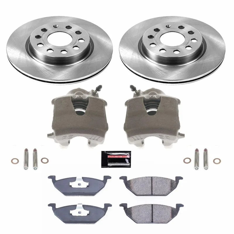 PowerStop Autospecialty Front Brake Kit w/Calipers fits 2011-2015 Volkswagen Jetta