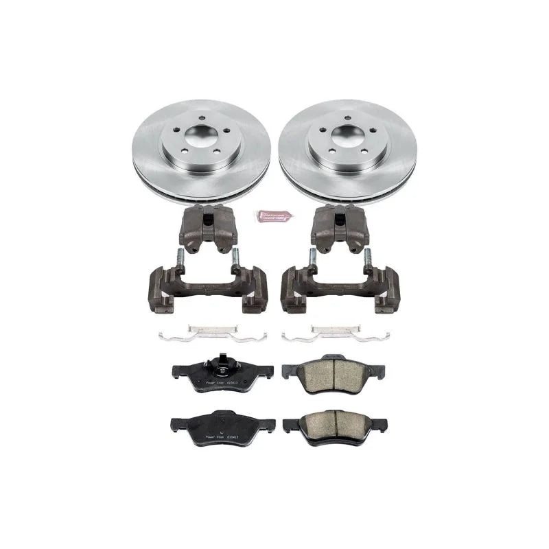 PowerStop Autospecialty Front Brake Kit w/Calipers fits Ford Escape / 2008-2010 Ford Escape Hybrid / 2009-2010 Ford Escape...