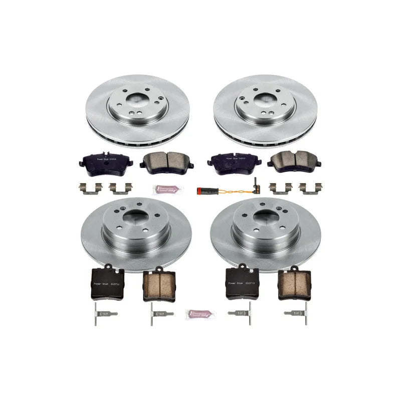 PowerStop Autospecialty Front & Rear Brake Kit fits 2003 Mercedes-Benz C230 / 2003-2005 Mercedes-Benz C240 / 2006 2007 Mer...