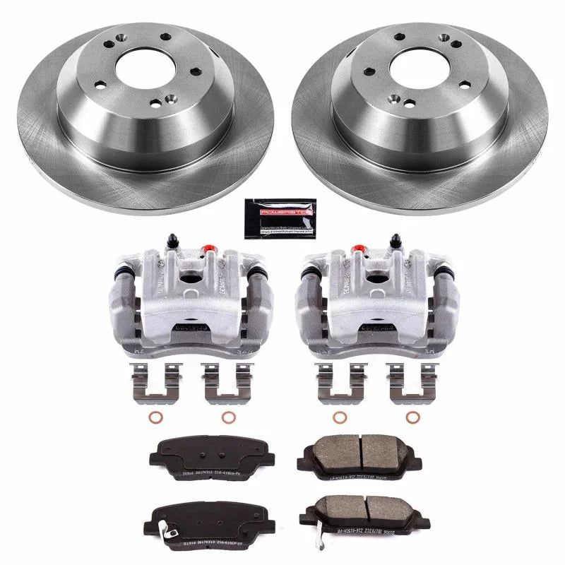 PowerStop Autospecialty Rear Brake Kit w/Calipers fits 2010-2012 Hyundai Santa Fe Gls / 2011-2012 Kia Sorento / 2011-2013 ...
