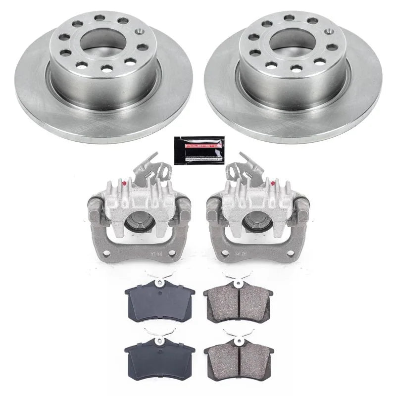 PowerStop Autospecialty Rear Brake Kit w/Calipers fits 2010-2013 Audi A3 / 2013-2019 Volkswagen Beetle / 2016-2018 Volkswa...