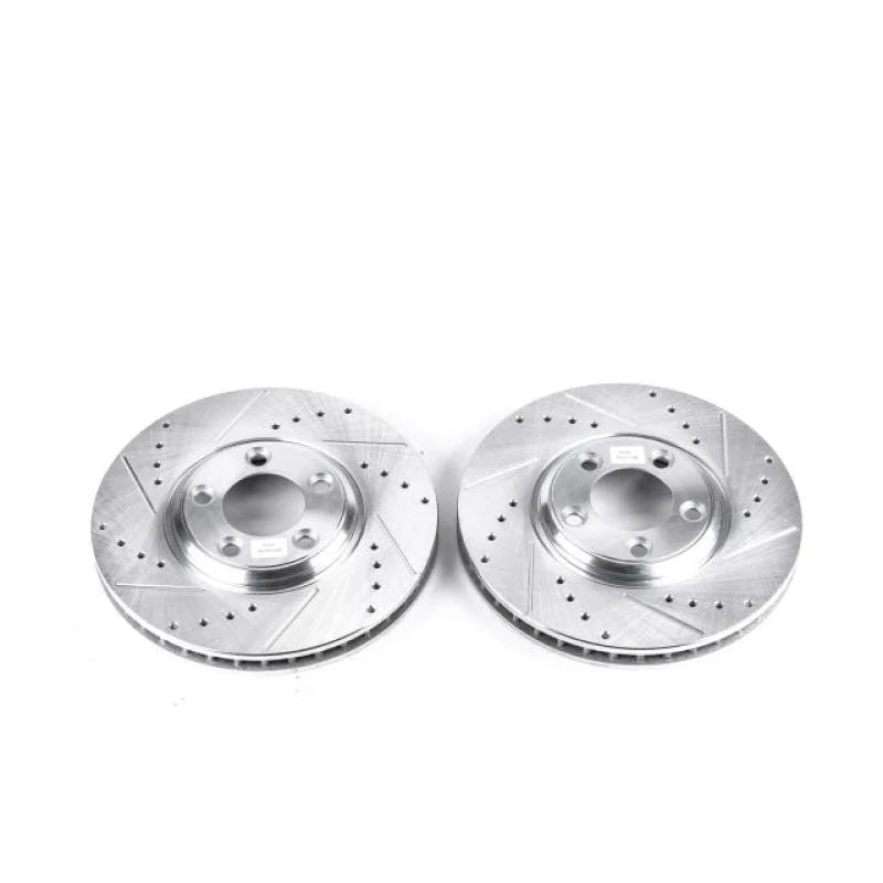PowerStop Drilled & Slotted Front Rotors Pair fits 2002-2005 Ford Thunderbird / 2000-2005 Jaguar S-Type / 2000-2005 Lincol...