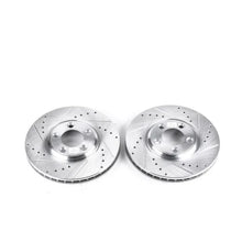 Load image into Gallery viewer, PowerStop Drilled &amp; Slotted Front Rotors Pair fits 2002-2005 Ford Thunderbird / 2000-2005 Jaguar S-Type / 2000-2005 Lincol...