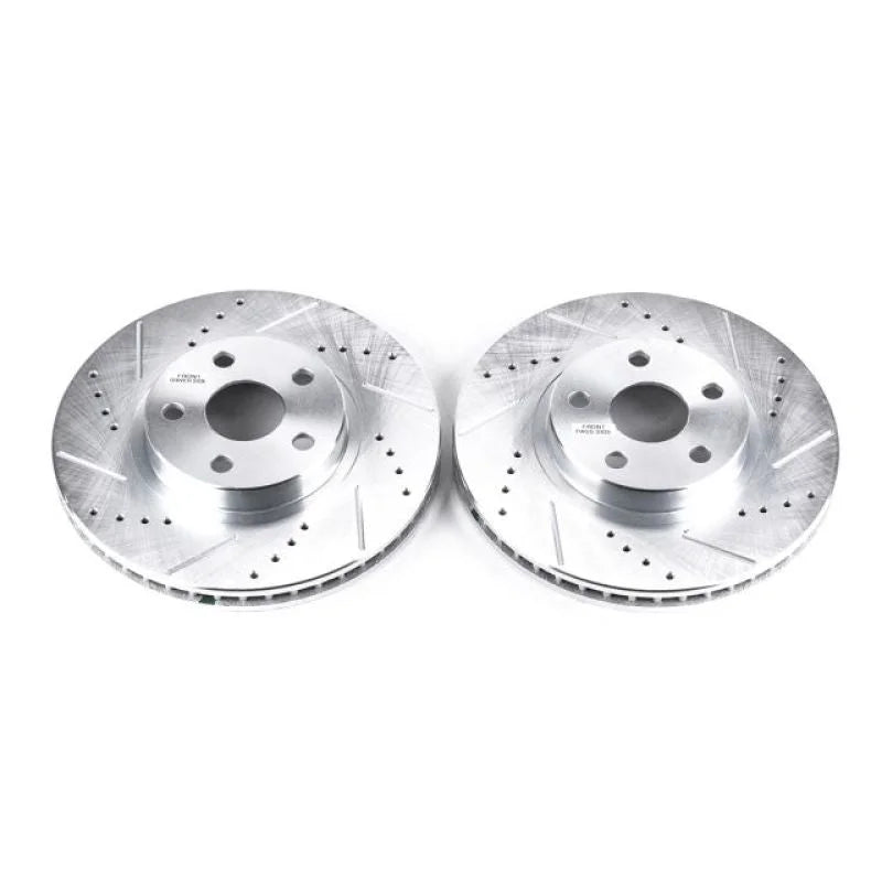 PowerStop Drilled & Slotted Front Rotors Pair fits 2003-2008 Pontiac Vibe / 2003-2006 Pontiac Vibe GT / 2005-2010 Scion TC...